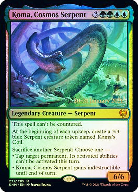 Koma, Cosmos Serpent  [Kaldheim Prerelease Promos] | PLUS EV GAMES 