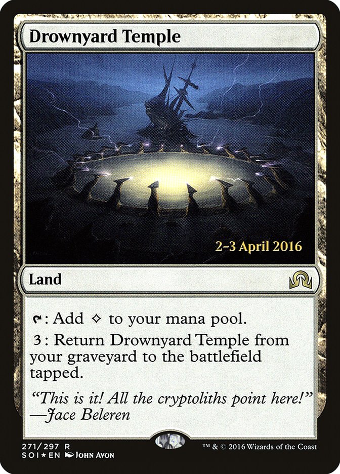 Drownyard Temple [Shadows over Innistrad Prerelease Promos] | PLUS EV GAMES 