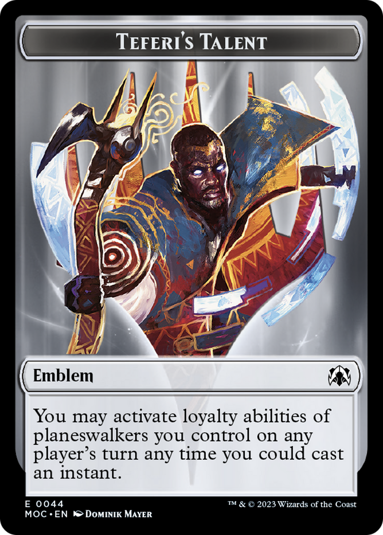 Elemental (9) // Teferi's Talent Emblem Double-Sided Token [March of the Machine Tokens] | PLUS EV GAMES 