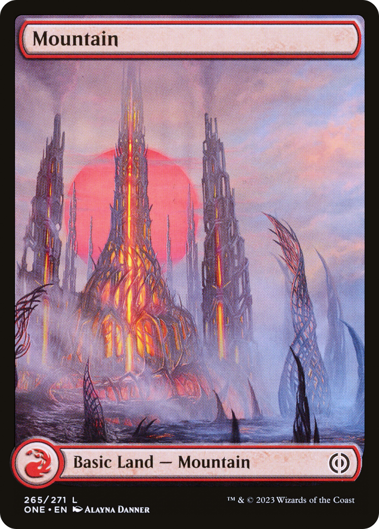 Mountain (265) (Full-Art) [Phyrexia: All Will Be One] | PLUS EV GAMES 