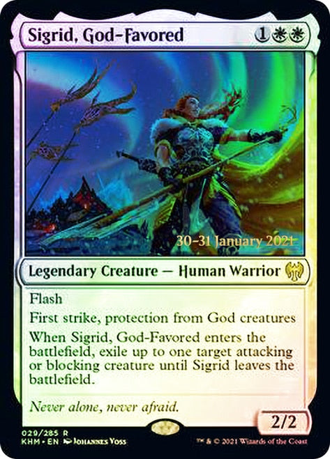 Sigrid, God-Favored  [Kaldheim Prerelease Promos] | PLUS EV GAMES 