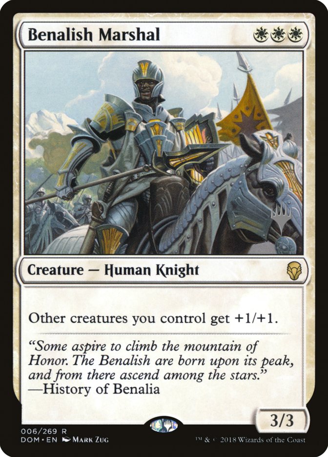 Benalish Marshal (Promo Pack) [Dominaria Promos] | PLUS EV GAMES 