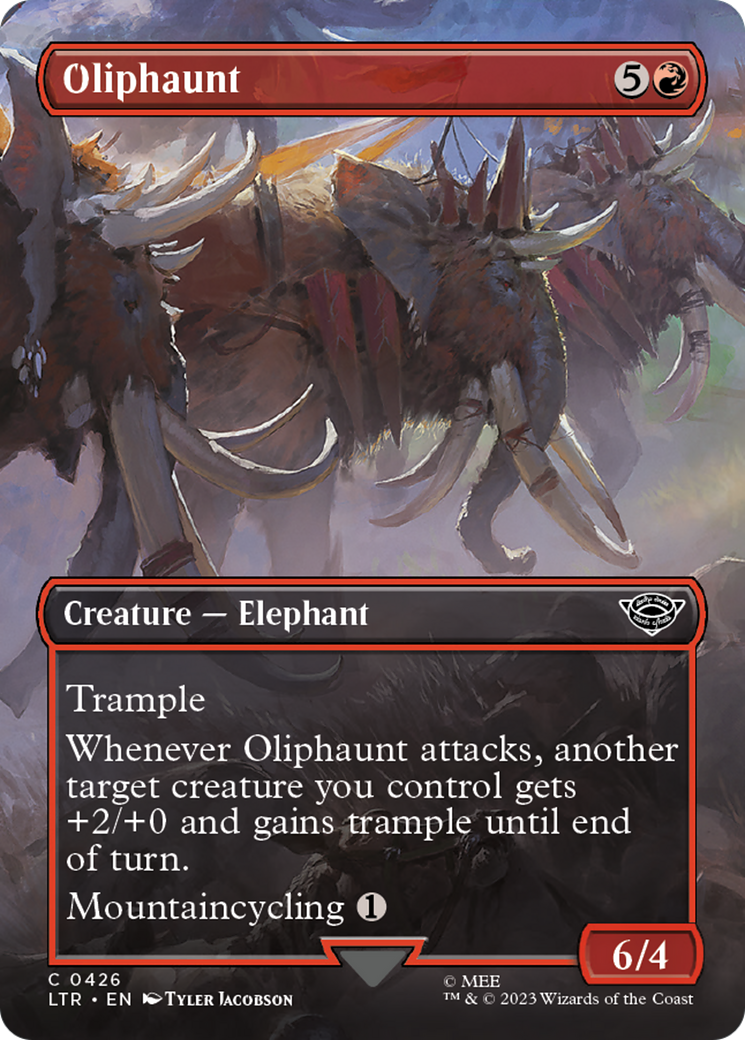 Oliphaunt (Borderless Alternate Art) [The Lord of the Rings: Tales of Middle-Earth] | PLUS EV GAMES 