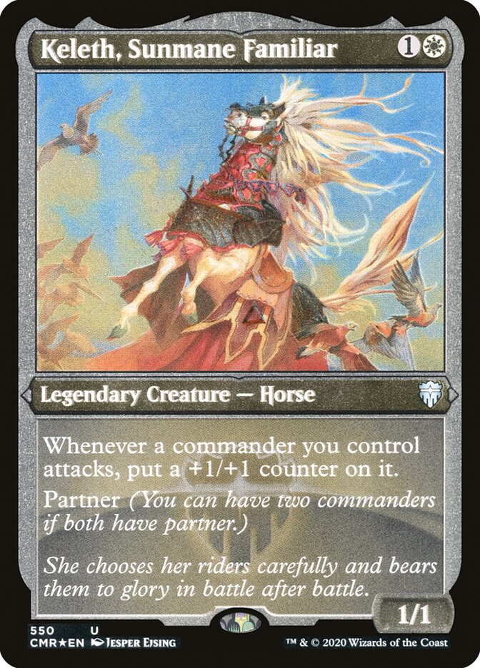 Keleth, Sunmane Familiar [Commander Legends Etched] | PLUS EV GAMES 