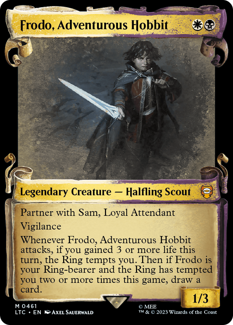 Frodo, Adventurous Hobbit [The Lord of the Rings: Tales of Middle-Earth Commander Showcase Scrolls] | PLUS EV GAMES 