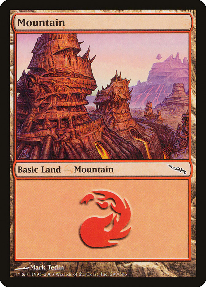 Mountain (299) [Mirrodin] | PLUS EV GAMES 