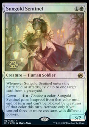 Sungold Sentinel [Innistrad: Midnight Hunt Prerelease Promos] | PLUS EV GAMES 