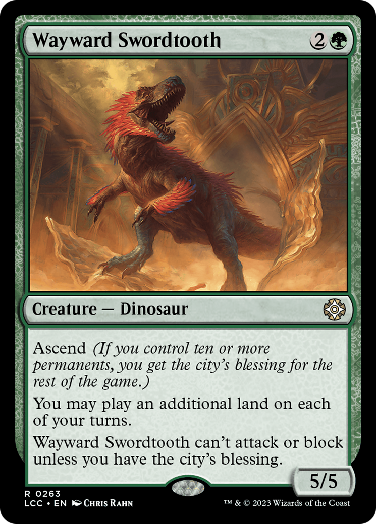 Wayward Swordtooth [The Lost Caverns of Ixalan Commander] | PLUS EV GAMES 