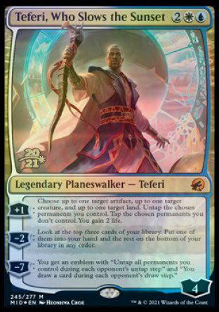 Teferi, Who Slows the Sunset [Innistrad: Midnight Hunt Prerelease Promos] | PLUS EV GAMES 