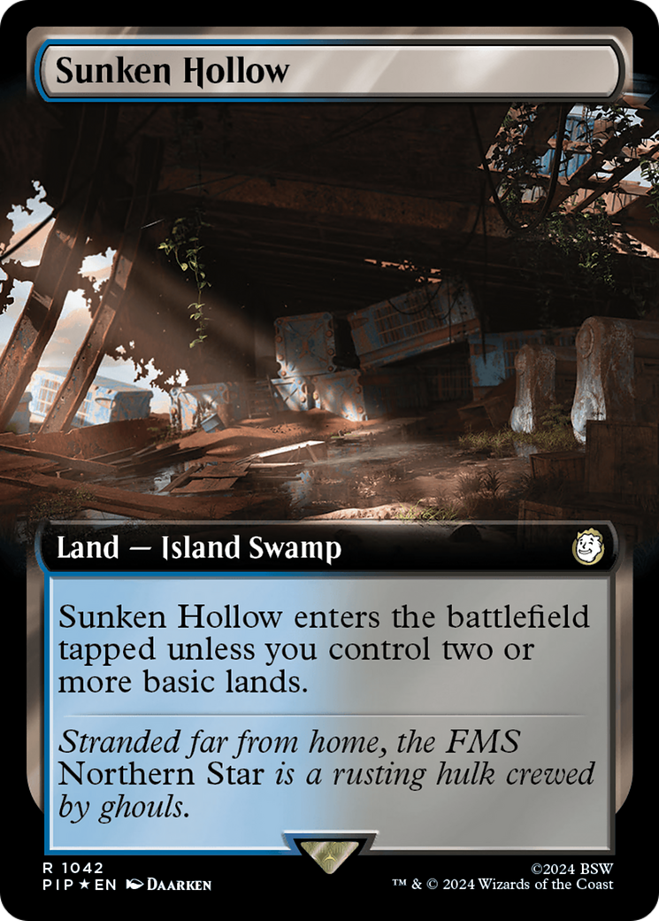 Sunken Hollow (Extended Art) (Surge Foil) [Fallout] | PLUS EV GAMES 