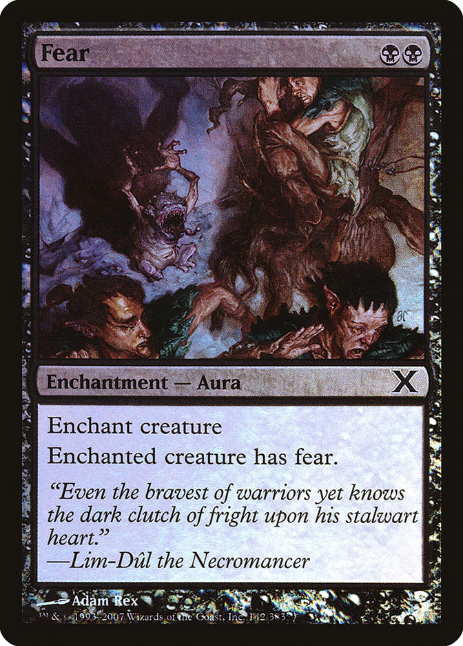 Fear (Premium Foil) [Tenth Edition] | PLUS EV GAMES 