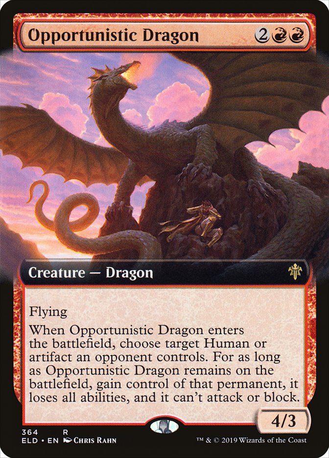 Opportunistic Dragon (Extended) [Throne of Eldraine] | PLUS EV GAMES 