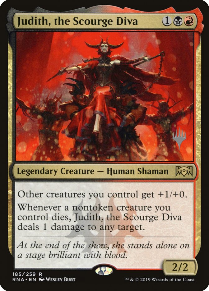 Judith, the Scourge Diva (Promo Pack) [Ravnica Allegiance Promos] | PLUS EV GAMES 