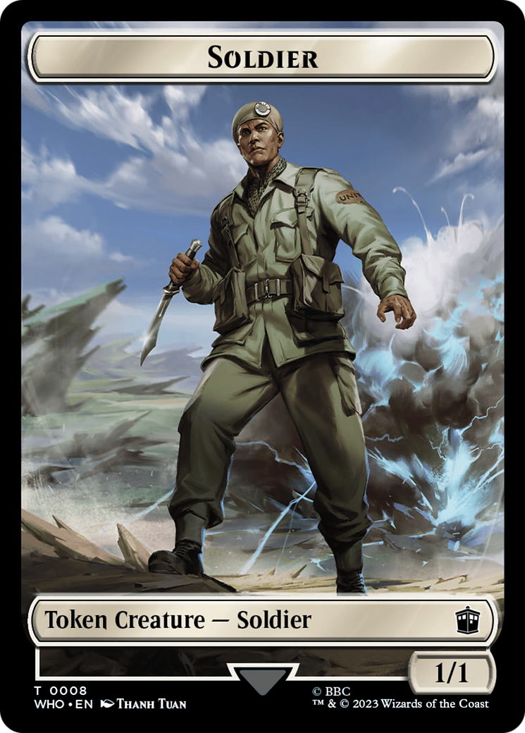 Soldier // Food (0025) Double-Sided Token [Doctor Who Tokens] | PLUS EV GAMES 