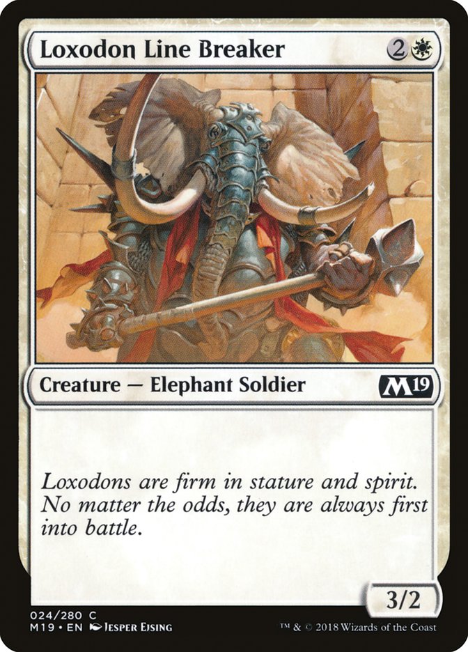 Loxodon Line Breaker [Core Set 2019] | PLUS EV GAMES 