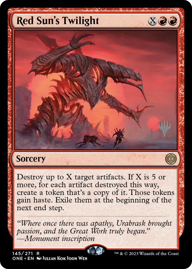 Red Sun's Twilight (Promo Pack) [Phyrexia: All Will Be One Promos] | PLUS EV GAMES 