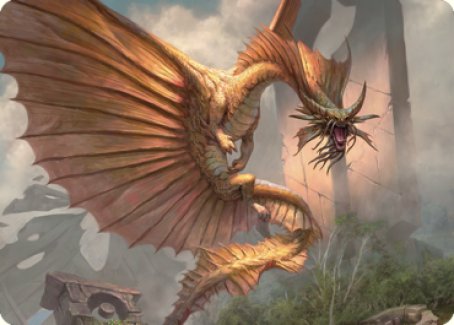 Ancient Gold Dragon Art Card (28) [Commander Legends: Battle for Baldur's Gate Art Series] | PLUS EV GAMES 