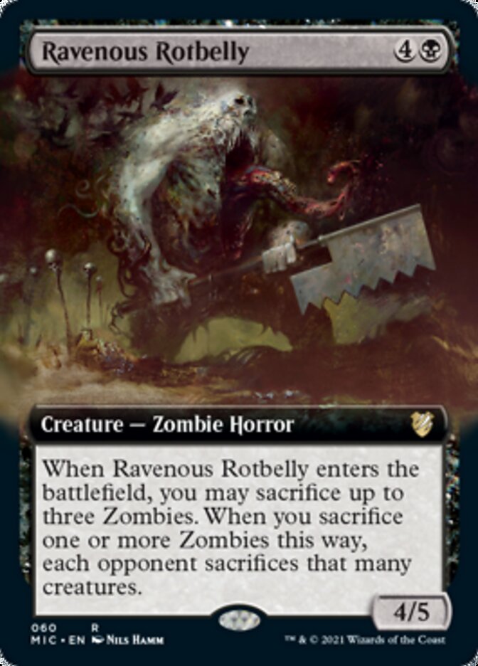 Ravenous Rotbelly (Extended) [Innistrad: Midnight Hunt Commander] | PLUS EV GAMES 