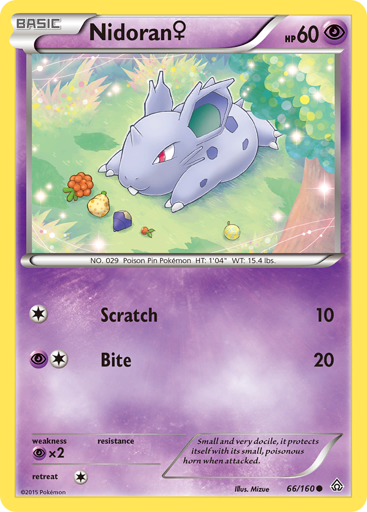 Nidoran (66/160) (Female) [XY: Primal Clash] | PLUS EV GAMES 