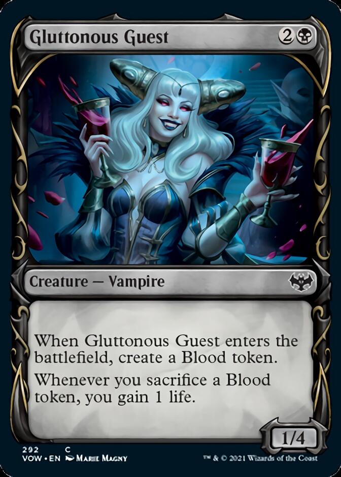 Gluttonous Guest (Showcase Fang Frame) [Innistrad: Crimson Vow] | PLUS EV GAMES 