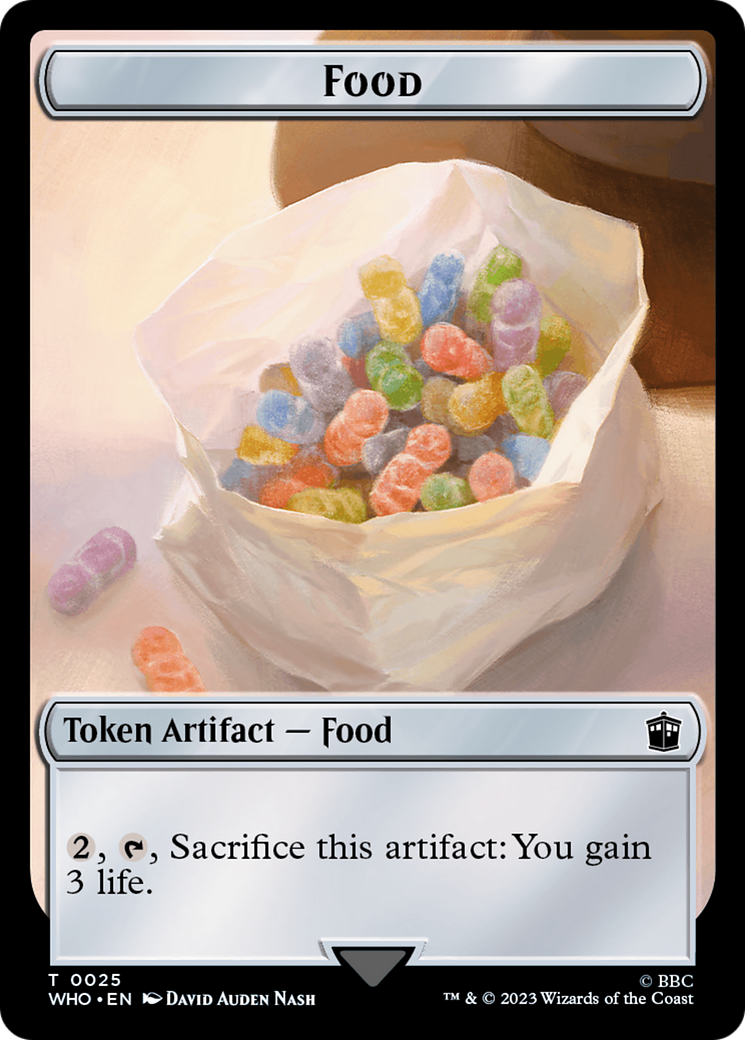 Alien // Food (0025) Double-Sided Token [Doctor Who Tokens] | PLUS EV GAMES 