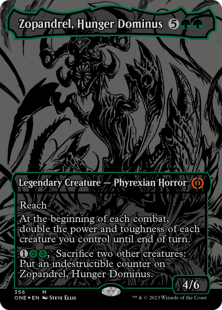 Zopandrel, Hunger Dominus (Oil Slick Raised Foil) [Phyrexia: All Will Be One] | PLUS EV GAMES 