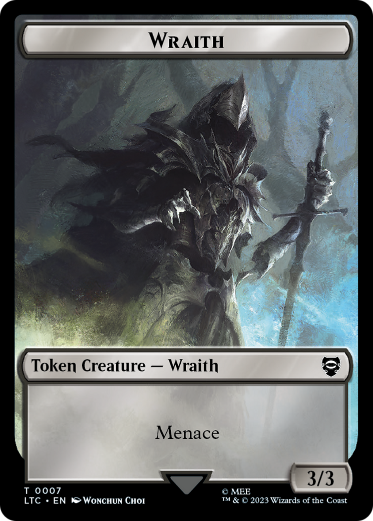 Goblin // Wraith Double-Sided Token [The Lord of the Rings: Tales of Middle-Earth Commander Tokens] | PLUS EV GAMES 