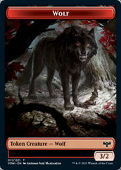 Wolf (011) // Wolf (014) Double-sided Token [Innistrad: Crimson Vow Tokens] | PLUS EV GAMES 