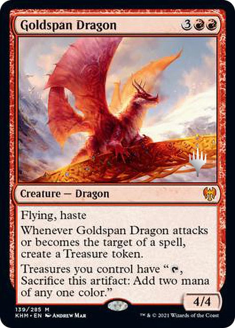 Goldspan Dragon [Kaldheim Promo Pack] | PLUS EV GAMES 