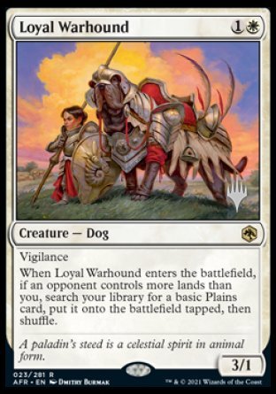 Loyal Warhound (Promo Pack) [Dungeons & Dragons: Adventures in the Forgotten Realms Promos] | PLUS EV GAMES 