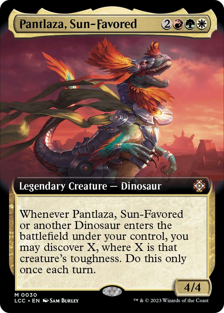 Pantlaza, Sun-Favored (Extended Art) [The Lost Caverns of Ixalan Commander] | PLUS EV GAMES 