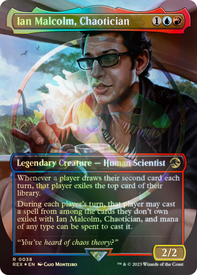 Ian Malcolm, Chaotician Emblem (Borderless) [Jurassic World Collection Tokens] | PLUS EV GAMES 