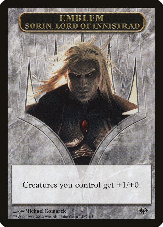 Sorin, Lord of Innistrad Emblem [Dark Ascension Tokens] | PLUS EV GAMES 