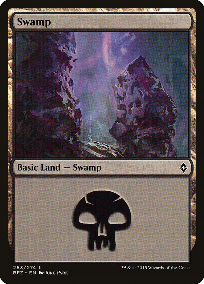 Swamp (263a) [Battle for Zendikar] | PLUS EV GAMES 