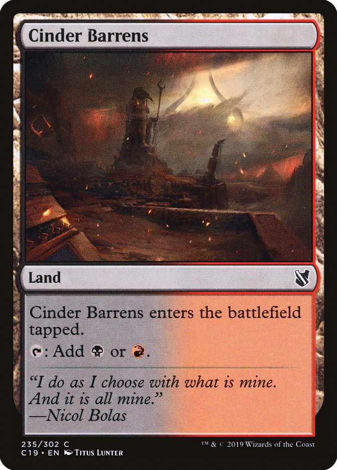 Cinder Barrens [Commander 2019] | PLUS EV GAMES 