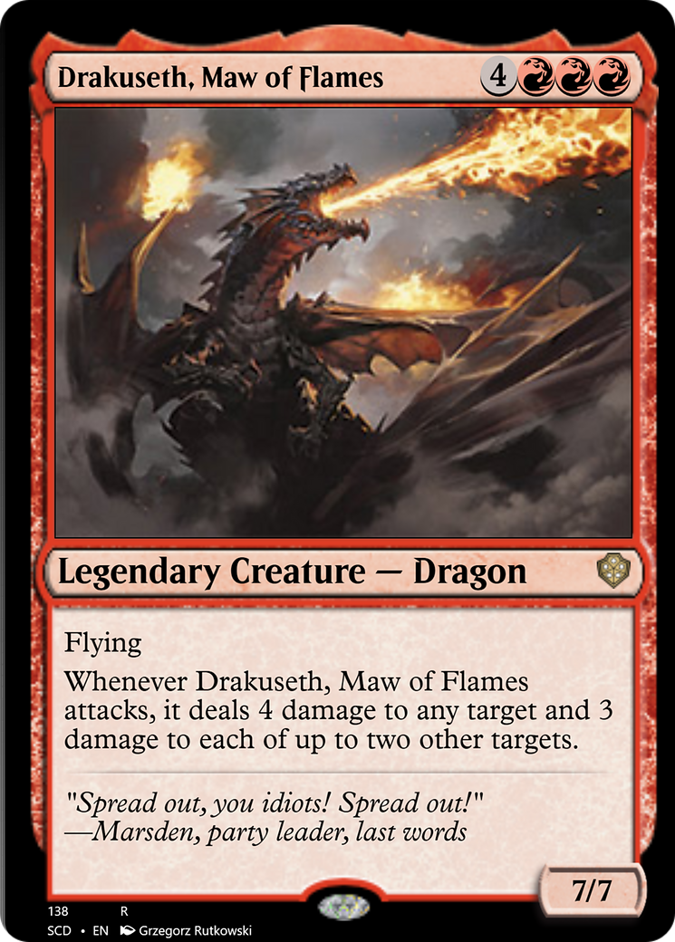 Drakuseth, Maw of Flames [Starter Commander Decks] | PLUS EV GAMES 