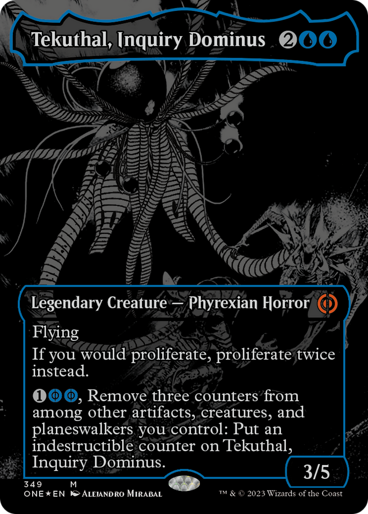 Tekuthal, Inquiry Dominus (Oil Slick Raised Foil) [Phyrexia: All Will Be One] | PLUS EV GAMES 