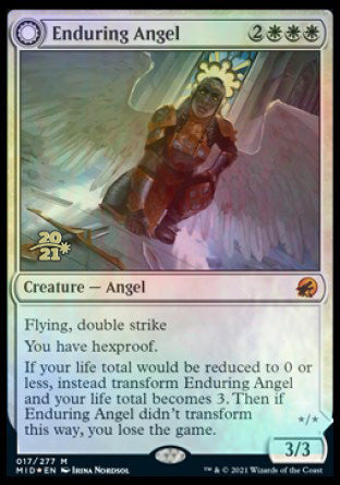 Enduring Angel // Angelic Enforcer [Innistrad: Midnight Hunt Prerelease Promos] | PLUS EV GAMES 