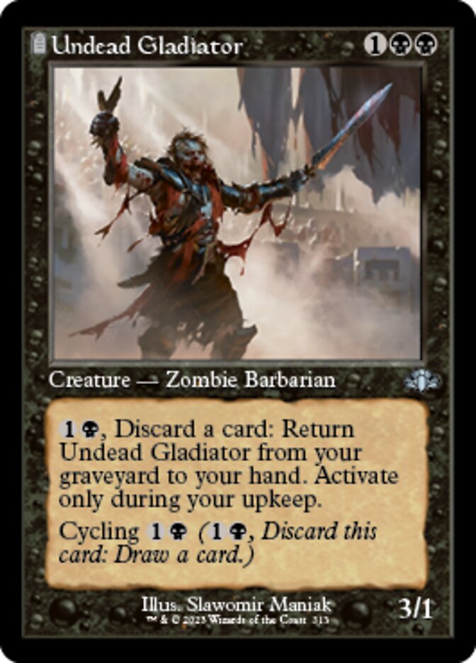 Undead Gladiator (Retro) [Dominaria Remastered] | PLUS EV GAMES 