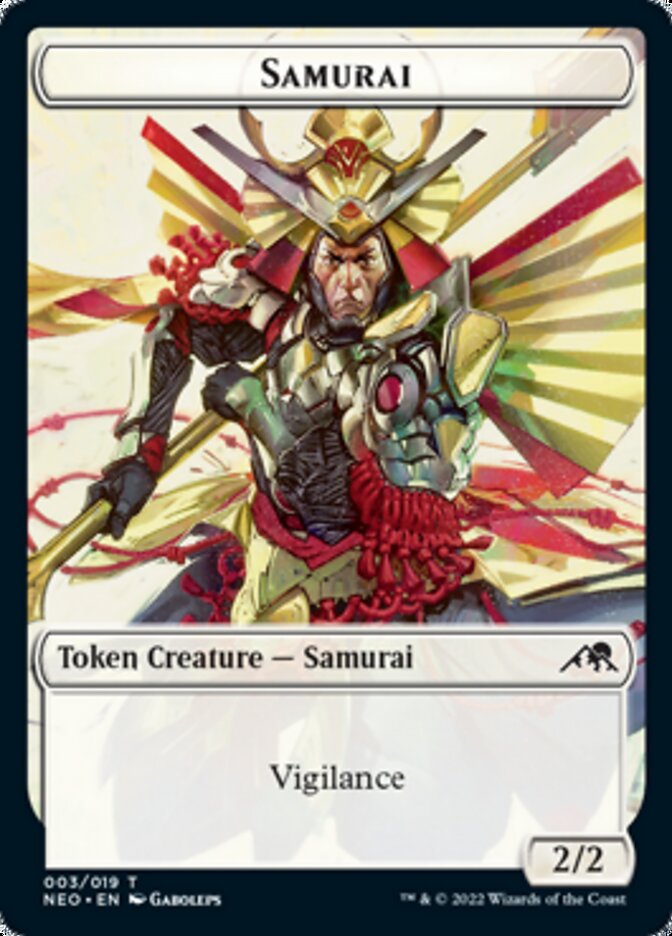 Samurai // Construct (015) Double-sided Token [Kamigawa: Neon Dynasty Tokens] | PLUS EV GAMES 