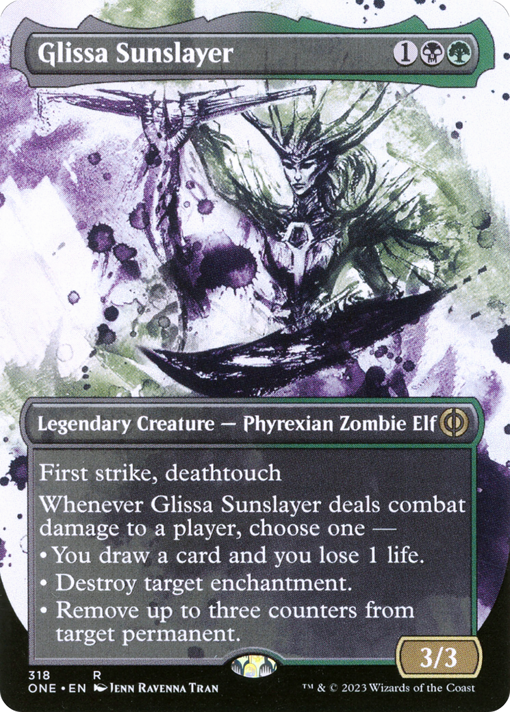 Glissa Sunslayer (Borderless Ichor) [Phyrexia: All Will Be One] | PLUS EV GAMES 