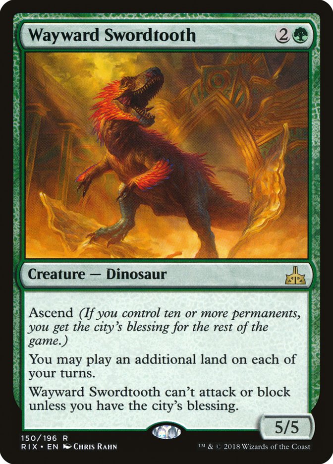 Wayward Swordtooth [Rivals of Ixalan] | PLUS EV GAMES 