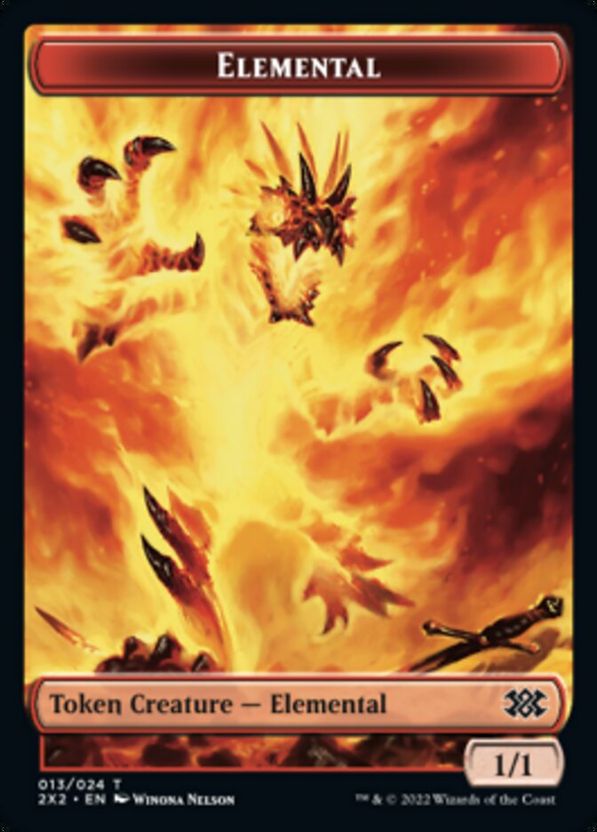 Elemental // Soldier Double-sided Token [Double Masters 2022 Tokens] | PLUS EV GAMES 