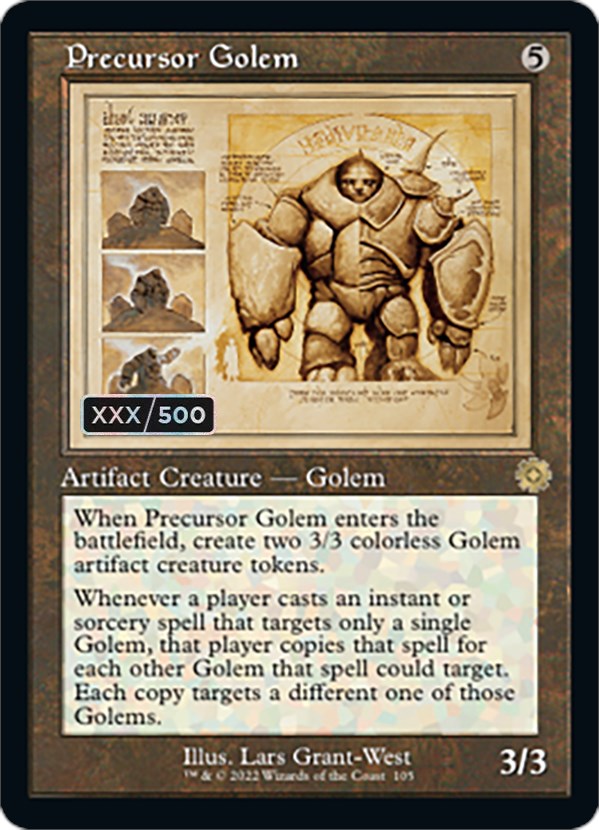 Precursor Golem (Retro Schematic) (Serial Numbered) [The Brothers' War Retro Artifacts] | PLUS EV GAMES 