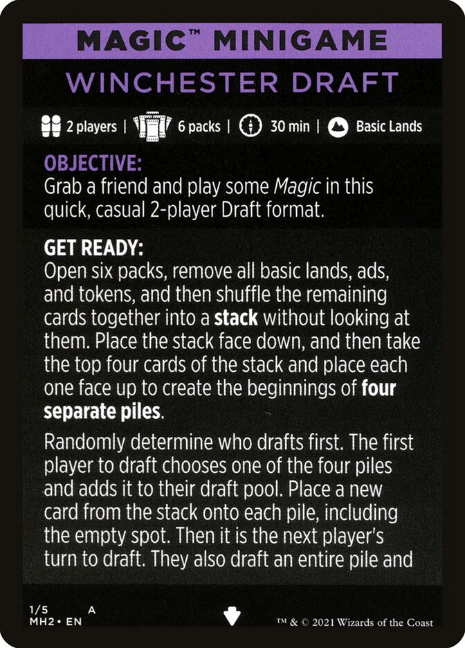 Winchester Draft (Magic Minigame) [Modern Horizons 2 Minigame] | PLUS EV GAMES 