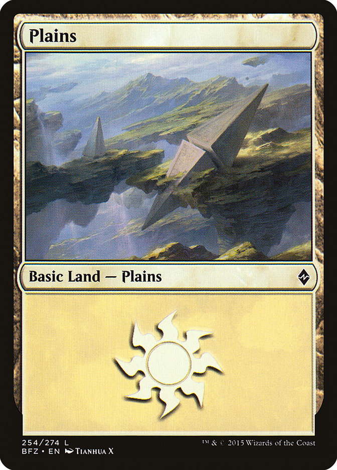 Plains (254a) [Battle for Zendikar] | PLUS EV GAMES 