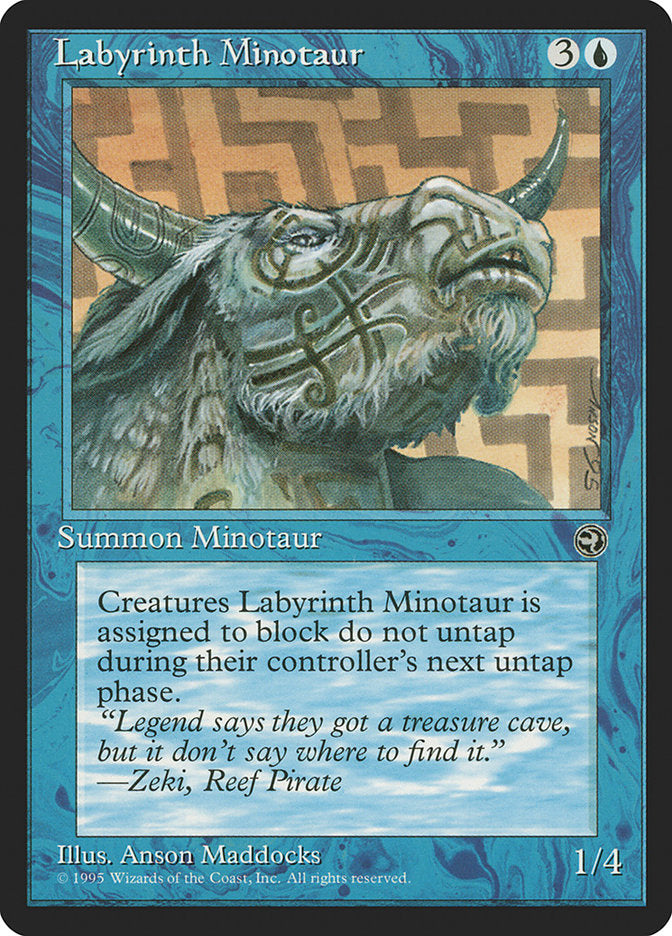 Labyrinth Minotaur (Zeki Flavor Text) [Homelands] | PLUS EV GAMES 