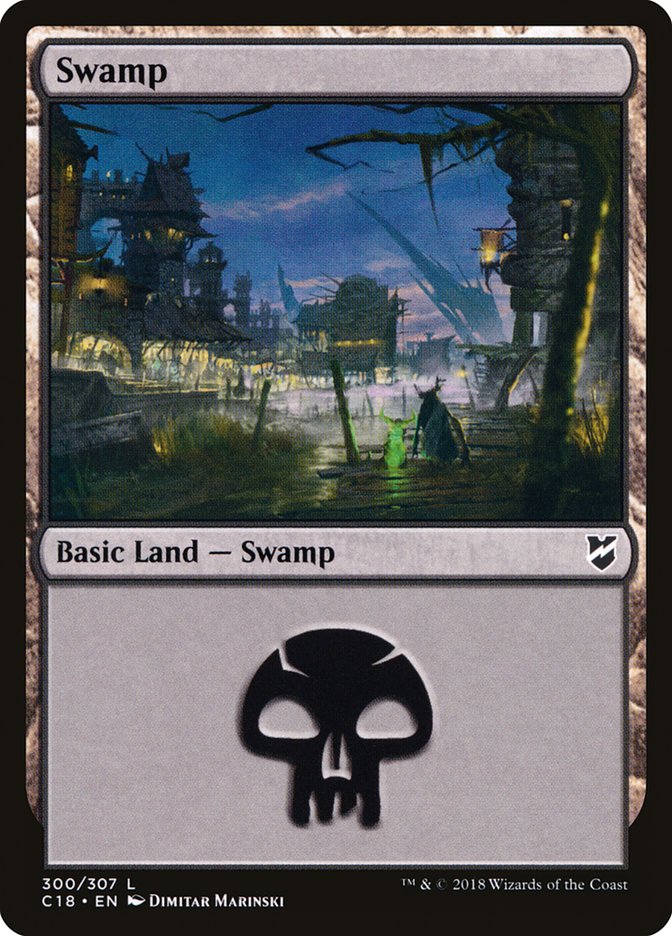 Swamp (300) [Commander 2018] | PLUS EV GAMES 