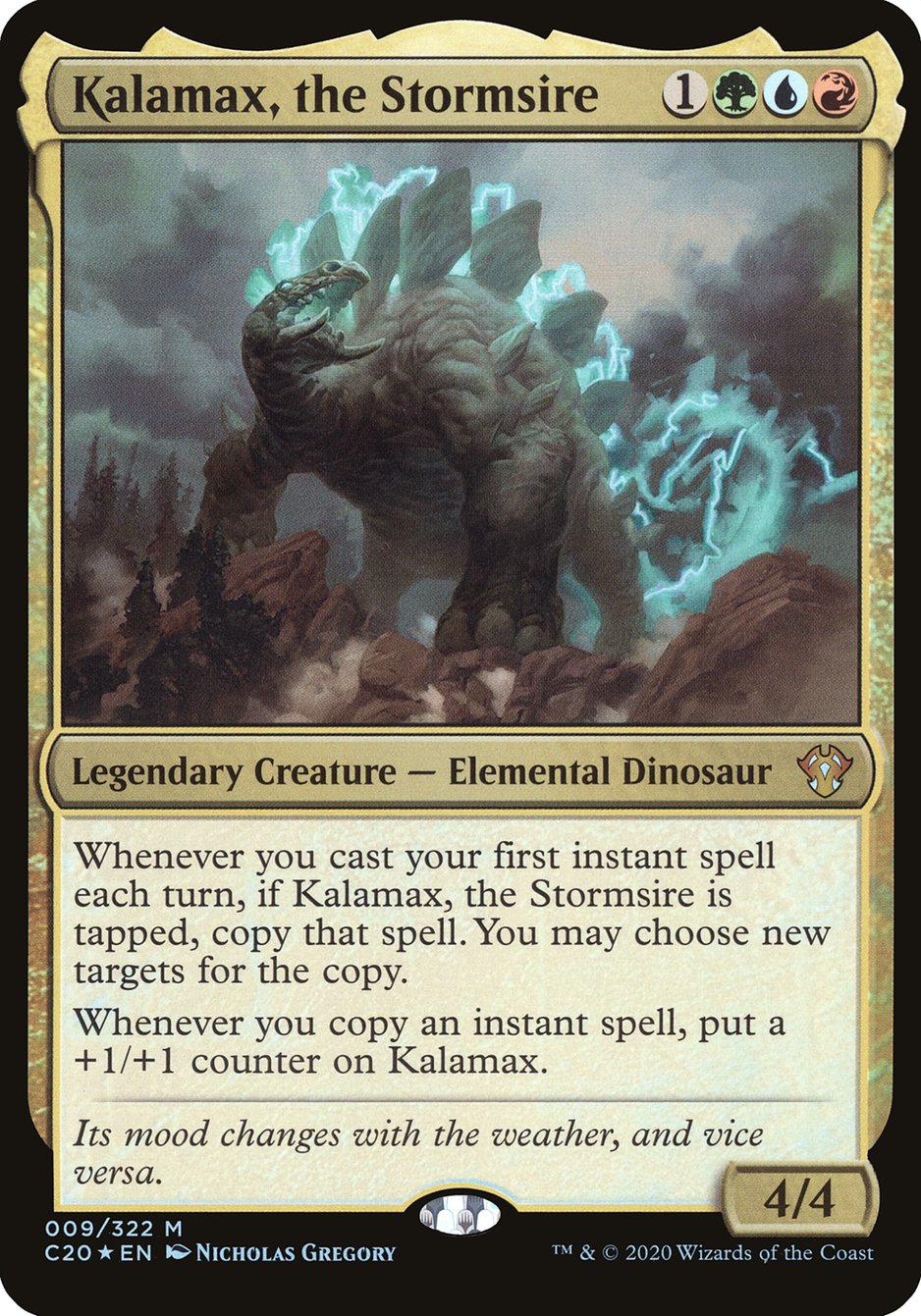 Kalamax, the Stormsire (Oversized) [Commander 2020 Oversized] | PLUS EV GAMES 