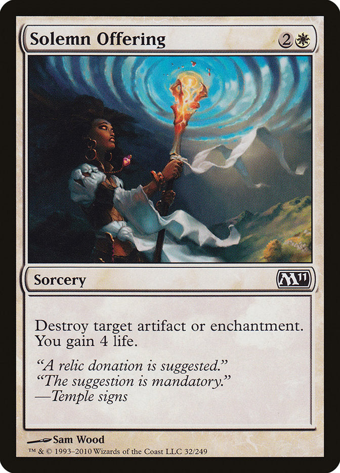 Solemn Offering [Magic 2011] | PLUS EV GAMES 